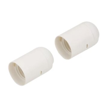 Lampenfassung E27 Weiß 2 Stück