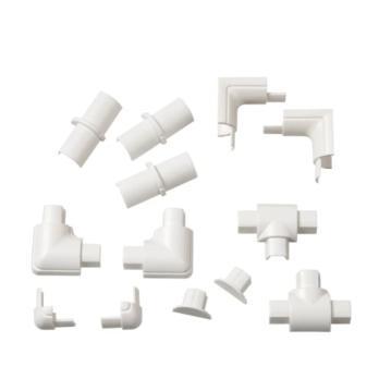 D-Line Kabelkanal Zubehör-Set Weiß 13-teilig