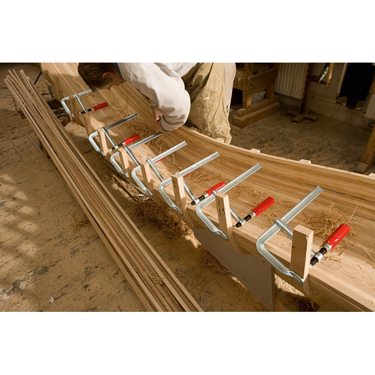 BESSEY Ganzstahl-Schraubzwinge GZ mit Holzgriff