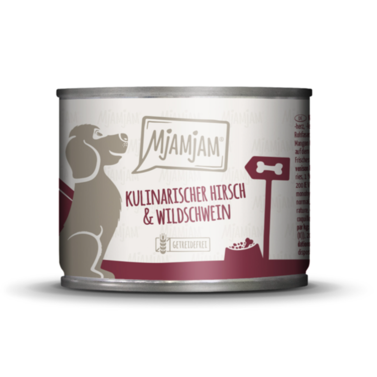 Hunde - Nassfutter MjAMjAM Adult Kulinarischer Hirsch & Wildschwein an Preiselbeeren