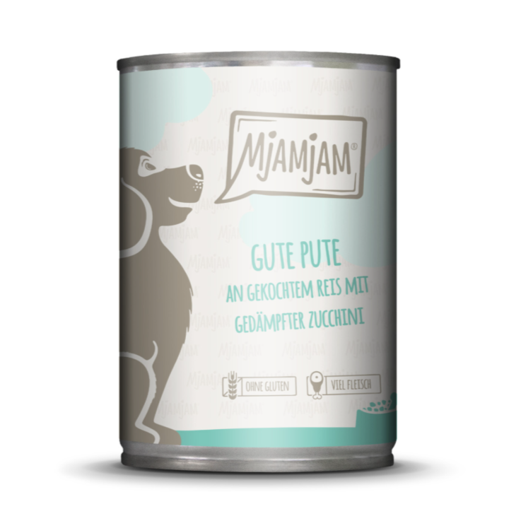 Hunde - Nassfutter MjAMjAM Adult Gute Pute an gekochtem Reis mit gedämpfter Zucchini