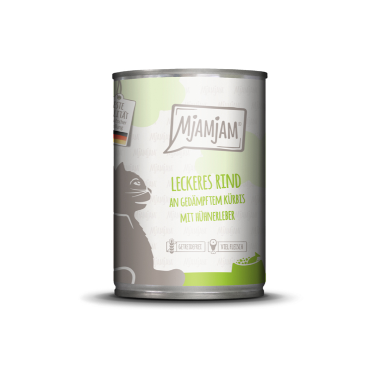 Katzen - Nassfutter MjAMjAM Adult Leckeres Rind an gedämpftem Kürbis