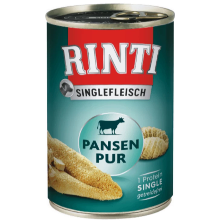 Hunde - Nassfutter RINTI Adult Singlefleisch Pansen Pur