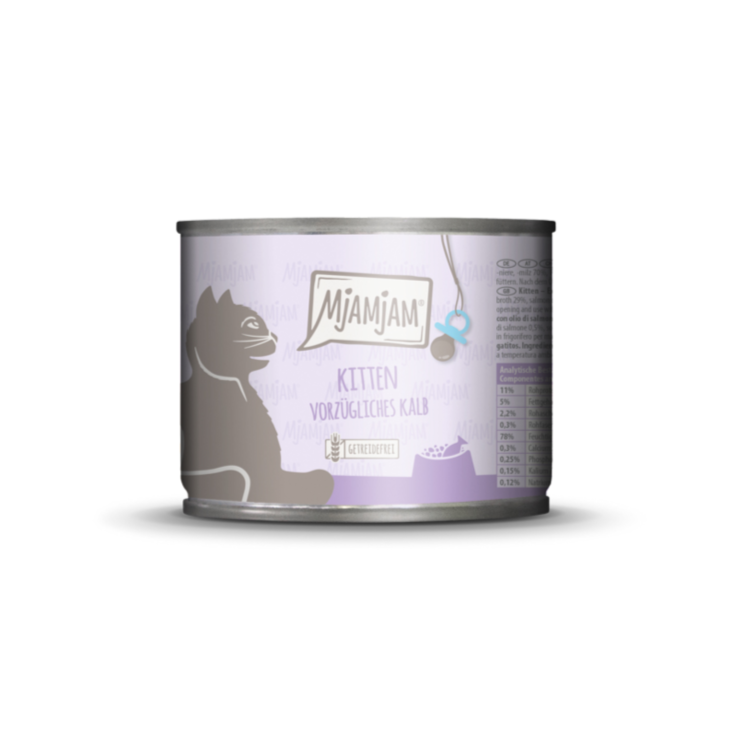 Katzen - Nassfutter MjAMjAM Kitten Kalb & Lachsöl