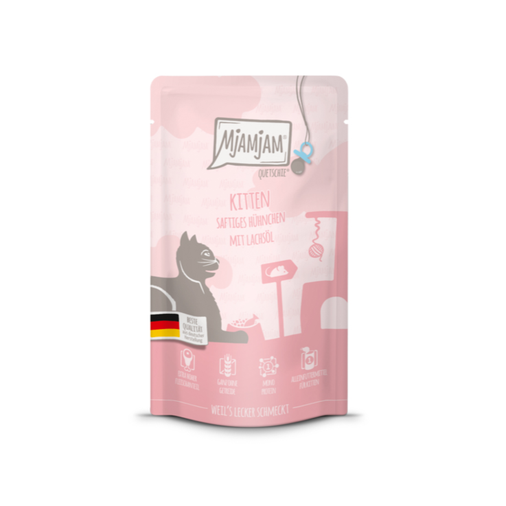 Katzen - Nassfutter MjAMjAM Kitten Saftiges Hühnchen mit Lachsöl