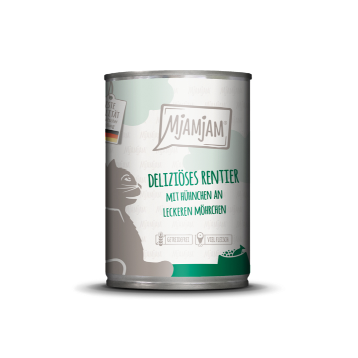 Katzen - Nassfutter MjAMjAM Adult Deliziöses Rentier mit Hühnchen an leckeren Möhrchen