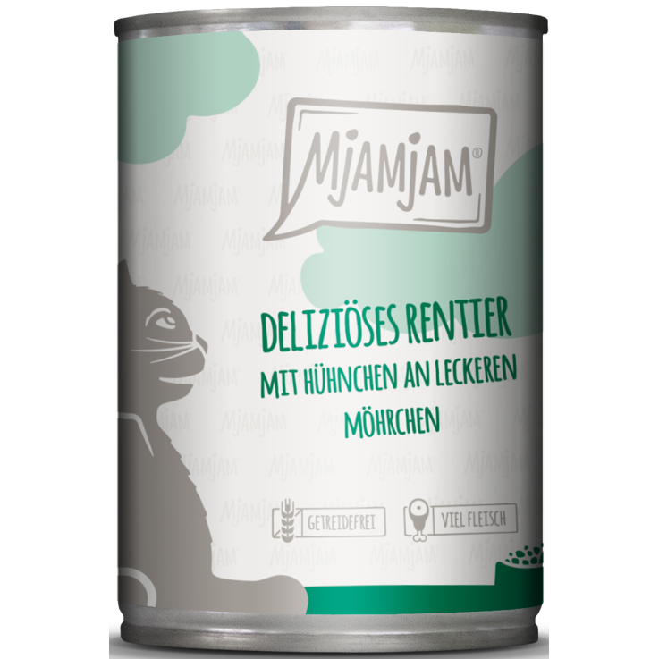 Katzen - Nassfutter MJAMJAM Cat Adult Rentier & Huhn