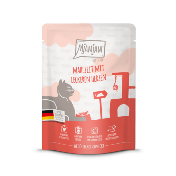 Katzen - Nassfutter MjAMjAM Adult Mahlzeit mit leckeren Herzen