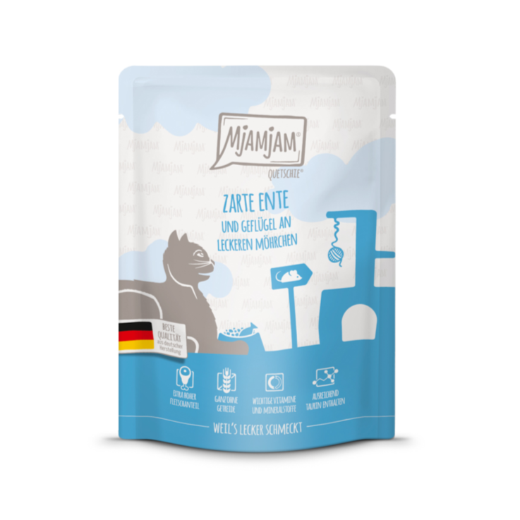 Katzen - Nassfutter MjAMjAM Adult Zarte Ente & Geflügel an leckeren Möhrchen