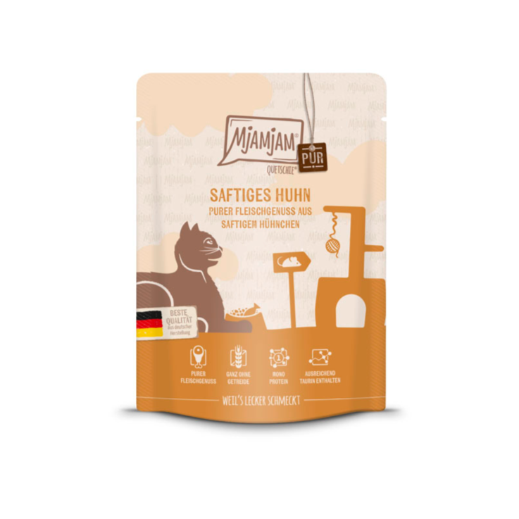 Katzen - Nassfutter MjAMjAM Adult Huhn pur