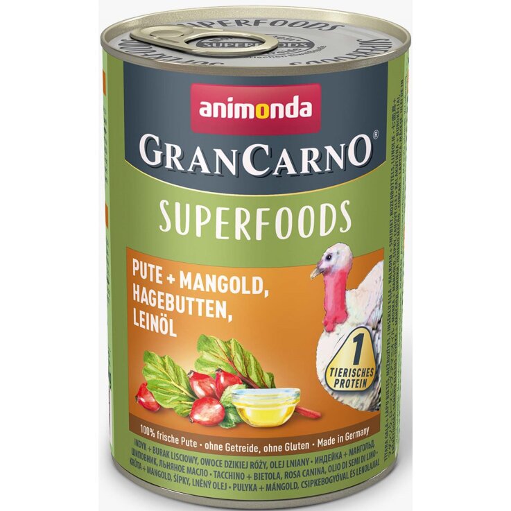 Hunde - Nassfutter ANIMONDA GranCarno Adult Superfoods Pute