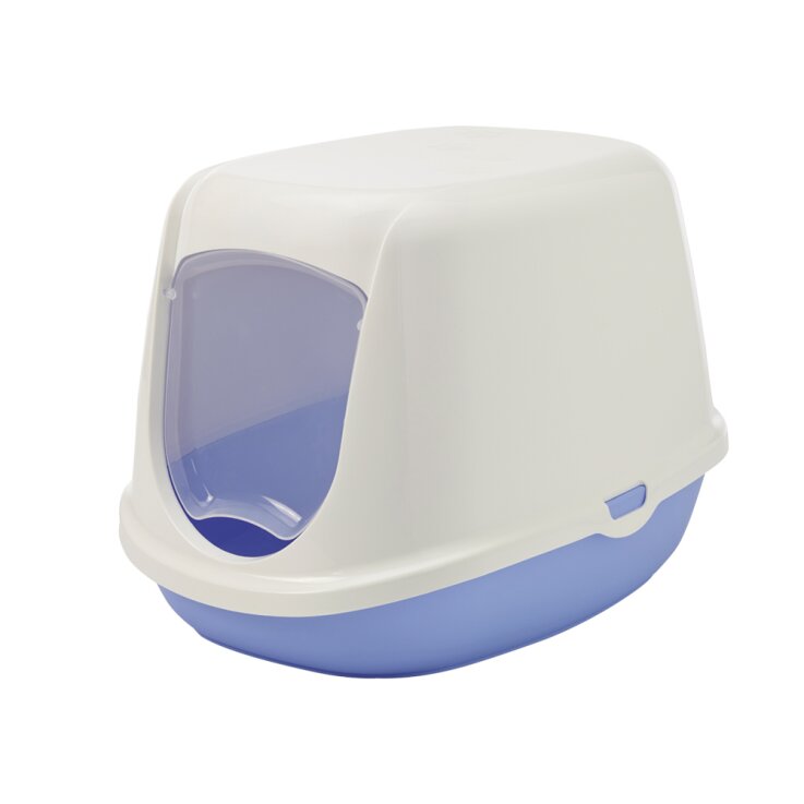 NOBBY Katzentoilette "DUCHESSE", 44,5 x 35,5 x 32 cm, sweet blau-weiß