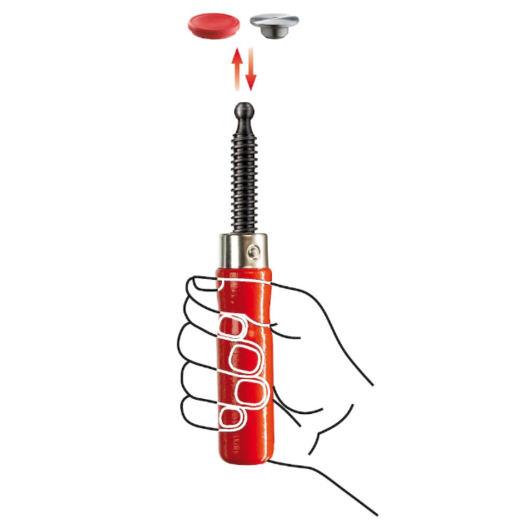 BESSEY Holzgriff 3101390  inkl. wechselbarer Druckplatte aus Qualitätsstahl mit Schutzkappe