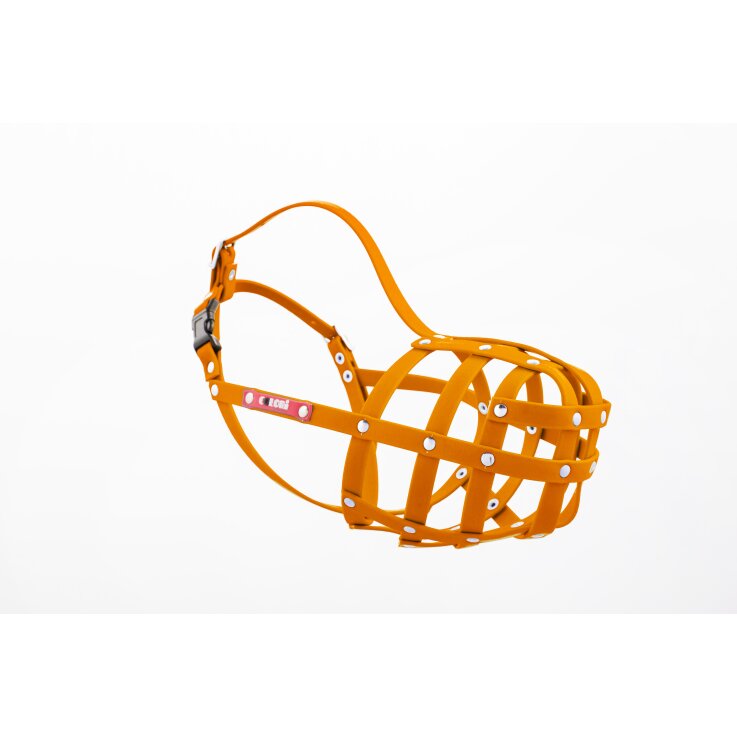 Muzzleking COLORI Biothane-Maulkorb, Mops