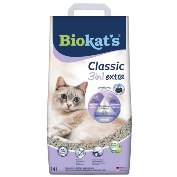 BIOKAT´S Classic 3 in1 extra Katzenstreu, 14 L