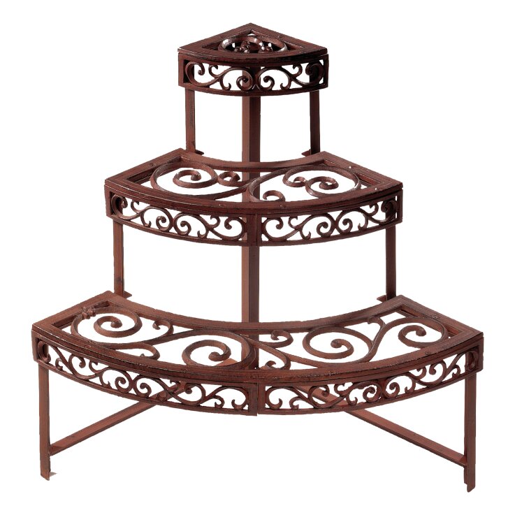 ESSCHERT DESIGN Eck-Blumentreppe aus Gusseisen, rund