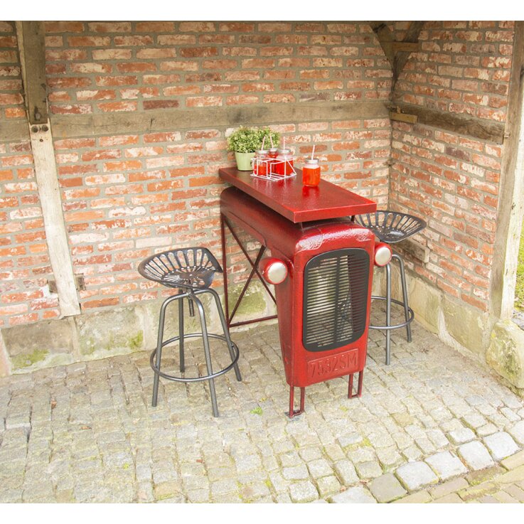 ESSCHERT DESIGN Gartentisch "Traktor", rot