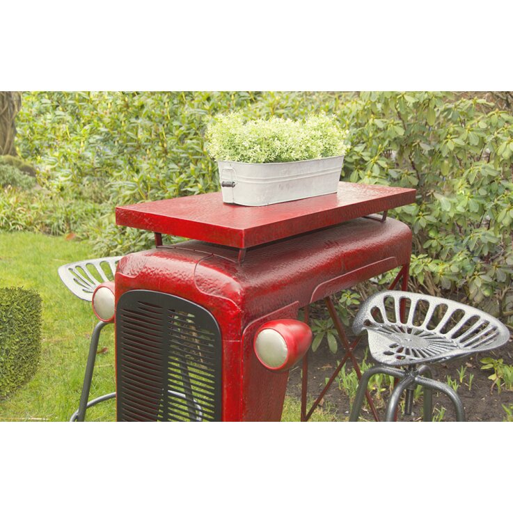 ESSCHERT DESIGN Gartentisch "Traktor", rot