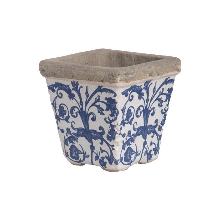 ESSCHERT DESIGN Blumentöpfe "Aged Ceramic", eckig, 3er Set