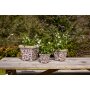 ESSCHERT DESIGN Blumentöpfe "Aged Ceramic", eckig, 3er Set