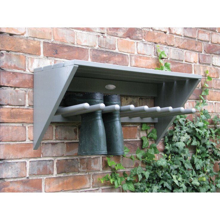 ESSCHERT DESIGN Wandstiefelhalter aus Holz, grau