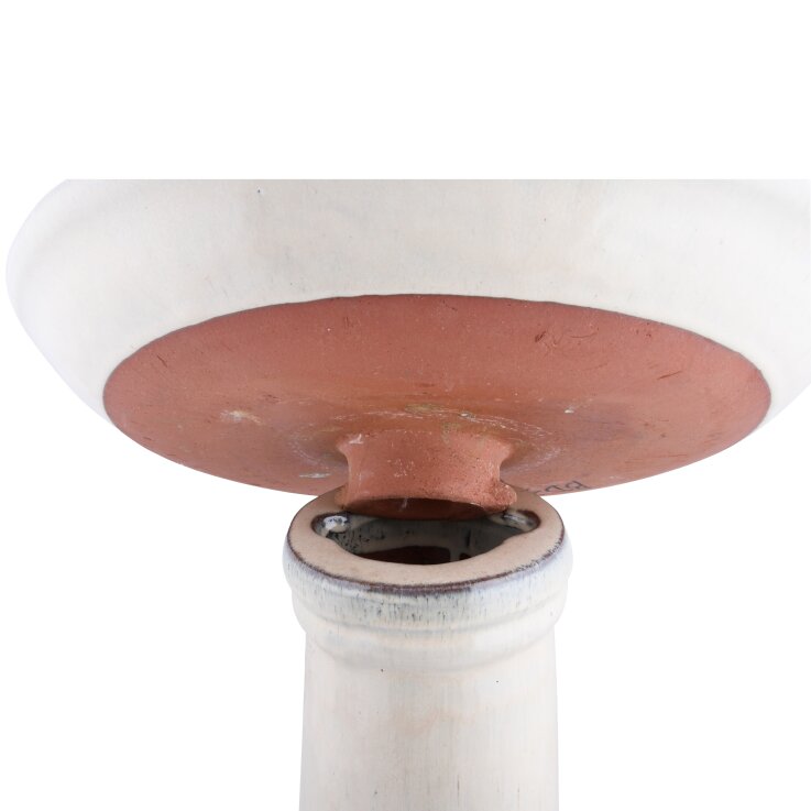 ESSCHERT DESIGN Vogeltränke aus Keramik auf Fuß, creme