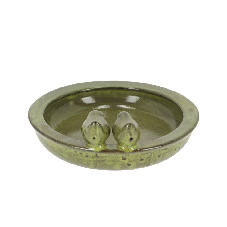 ESSCHERT DESIGN Vogeltränke aus Keramik, grün