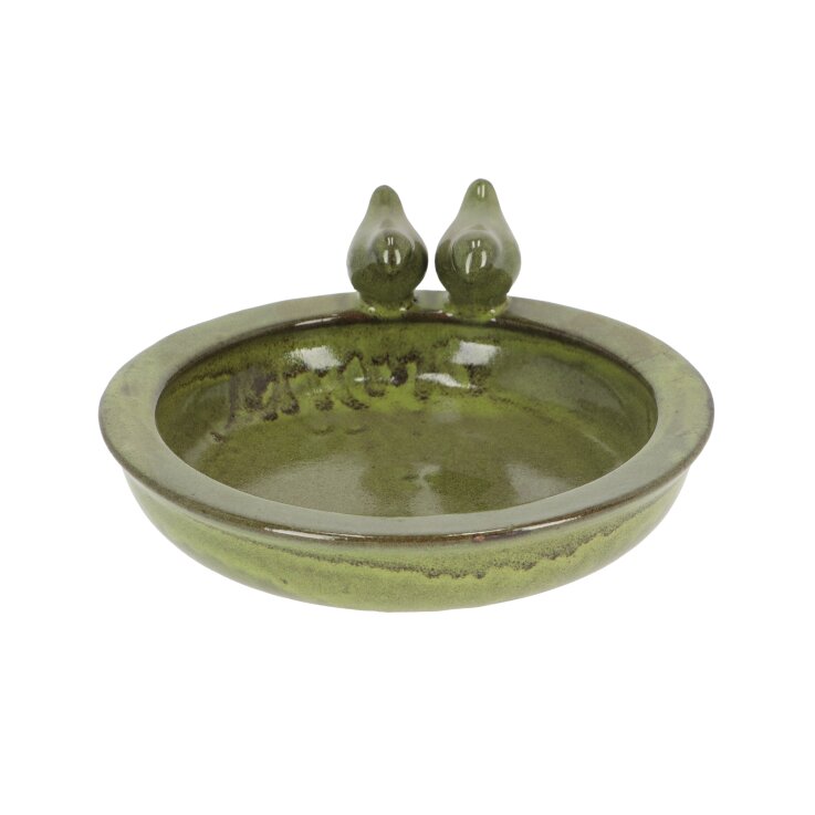 ESSCHERT DESIGN Vogeltränke aus Keramik, grün