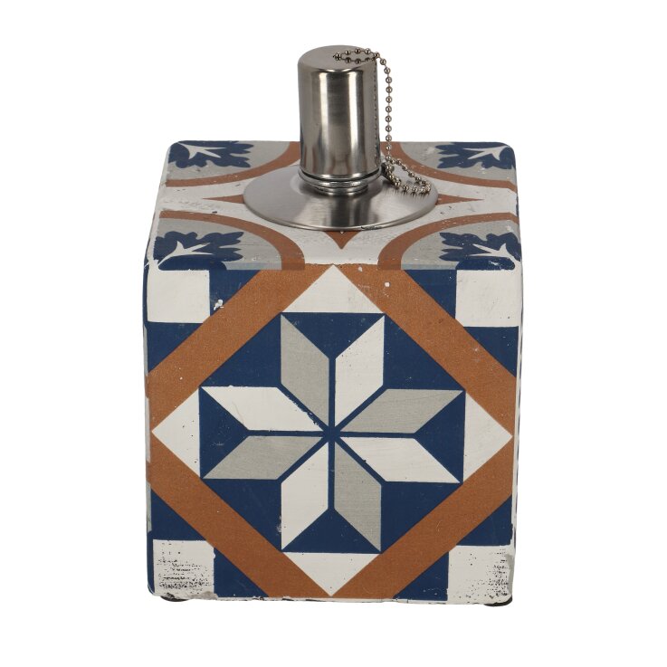 ESSCHERT DESIGN Öllampe "Portugiesische Kacheln"