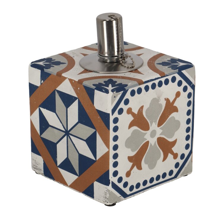 ESSCHERT DESIGN Öllampe "Portugiesische Kacheln"