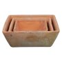 ESSCHERT DESIGN T&ouml;pfe "Aged Terracotta" eckig, 3er Set