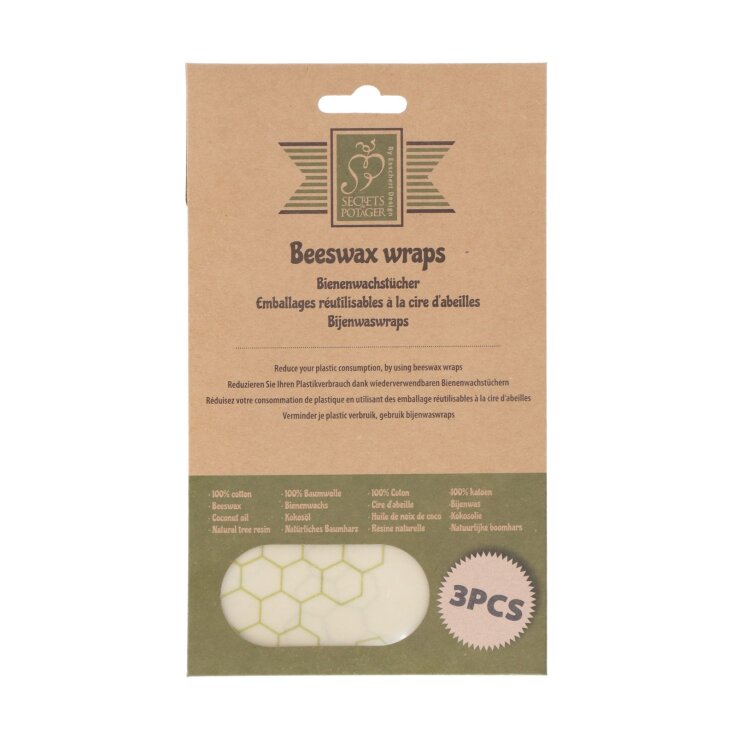 ESSCHERT DESIGN Nachhaltige Bienenwachstücher im 3er Set