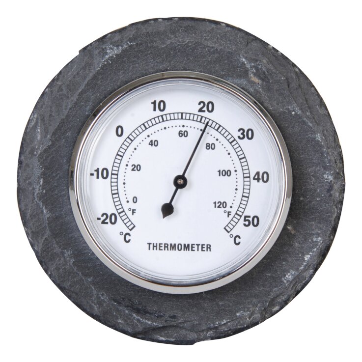 ESSCHERT DESIGN Thermometer mit Schieferrand, rund