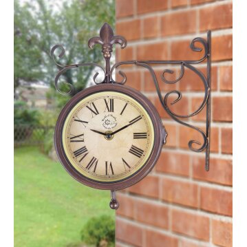 ESSCHERT DESIGN Bahnhofsuhr mit Thermometer