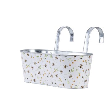 ESSCHERT DESIGN Balkonkasten mit Bienenmuster und Haken