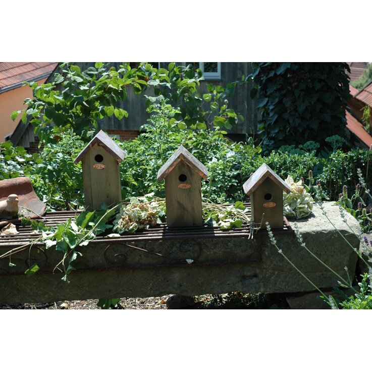 ESSCHERT DESIGN Nistkasten für Zaunkönige mit Kupferdach