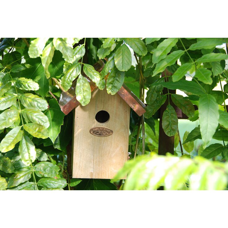 ESSCHERT DESIGN Nistkasten für Zaunkönige mit Kupferdach