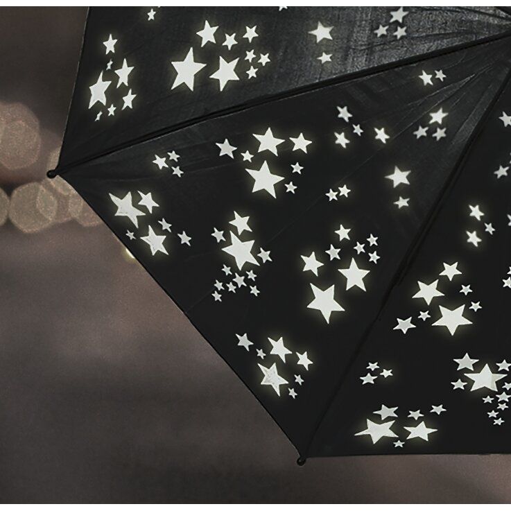 ESSCHERT DESIGN Kinder - Regenschirm "Sterne", reflektierend