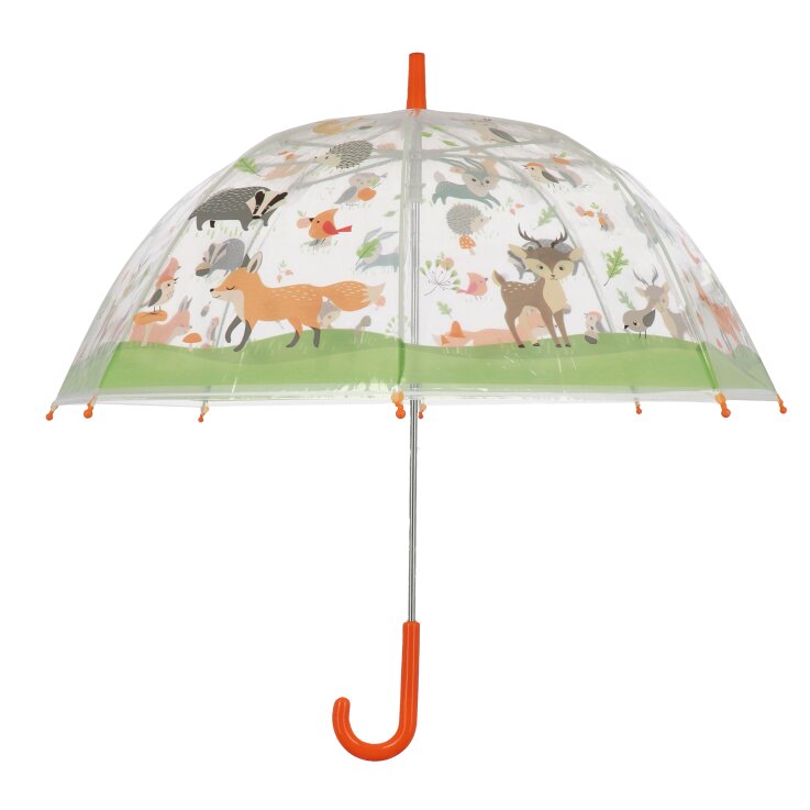 ESSCHERT DESIGN Kinder - Regenschirm "Waldtiere", transparent