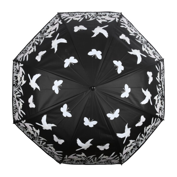 ESSCHERT DESIGN Farbverändernder Regenschirm "Vögel"