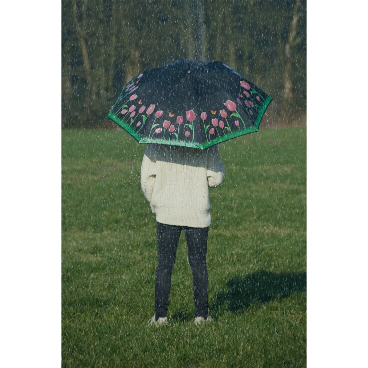 ESSCHERT DESIGN Farbverändernder Regenschirm "Tulpen"