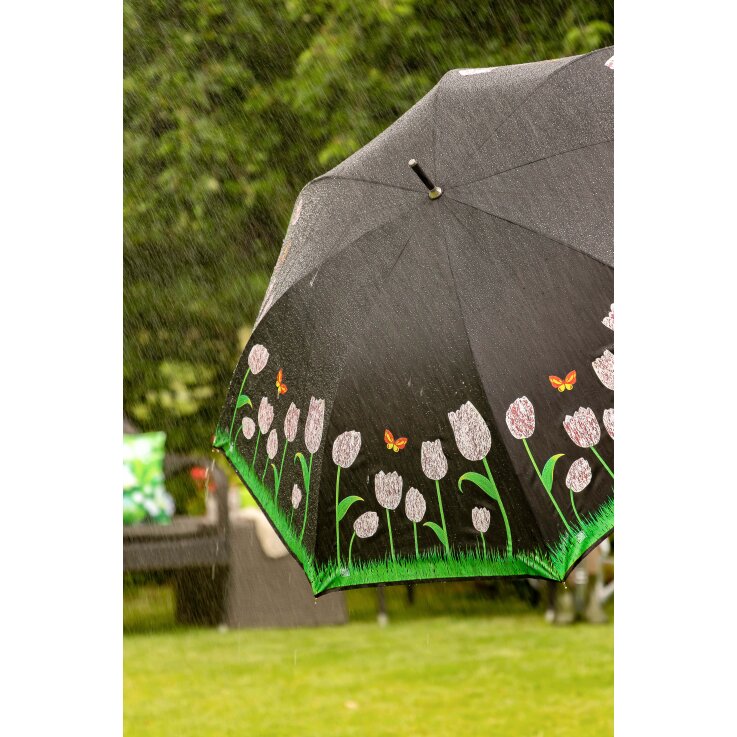 ESSCHERT DESIGN Farbverändernder Regenschirm "Tulpen"