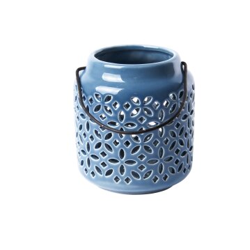 ESSCHERT DESIGN Blaut&ouml;ne Windlicht, S, dunkelblau