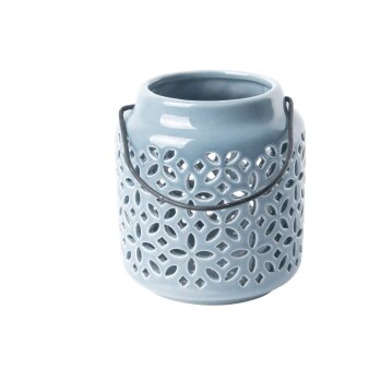 ESSCHERT DESIGN Blaut&ouml;ne Windlicht, S, hellblau