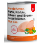 Hunde - Nassfutter NUR DAS Huhn mit Kürbis, Erbsen und Brennnesselblätter