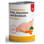 Hunde - Nassfutter NUR DAS Pute mit Karotten und Brokkoli
