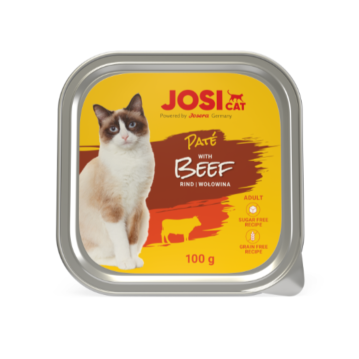 Katzen - Nassfutter JOSERA JosiCat Paté Beef, 100 g