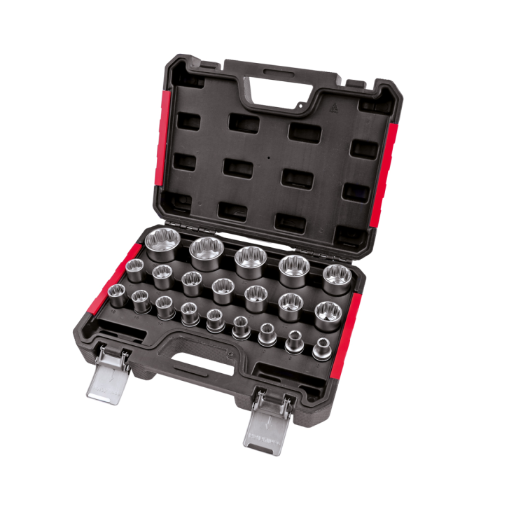 HM-MÜLLNER Zwölfkant-Einsatz-Kassette, 21-tlg.