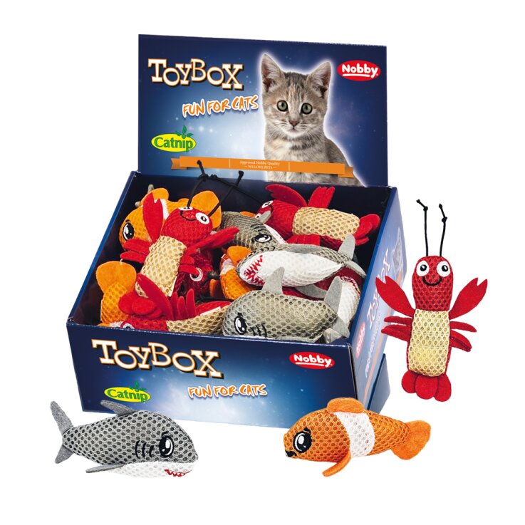 NOBBY Mesh Meerestiere mit Catnip, 8-10 cm