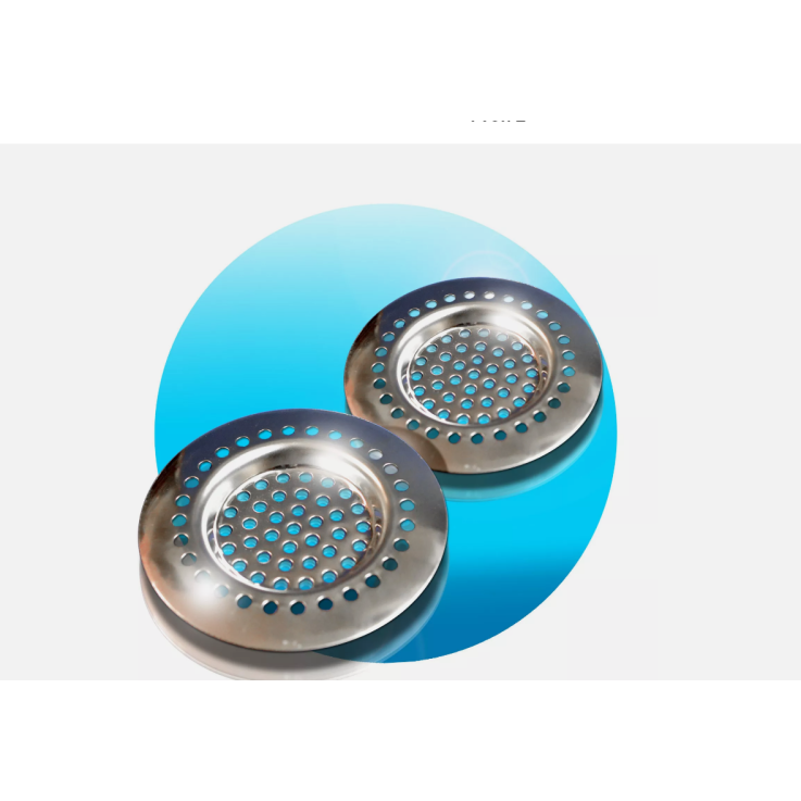 Abflusssieb, 63 mm, Spülbecken Haarsieb, Waschbecken, Ablauf Sieb, 2er Set